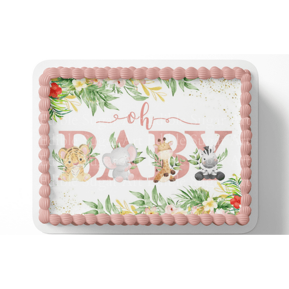 Safari Baby Shower Cake Topper, by Edible Sugar Art