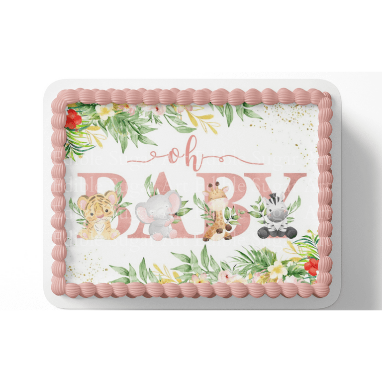 Baby shower best sale cake jungle theme