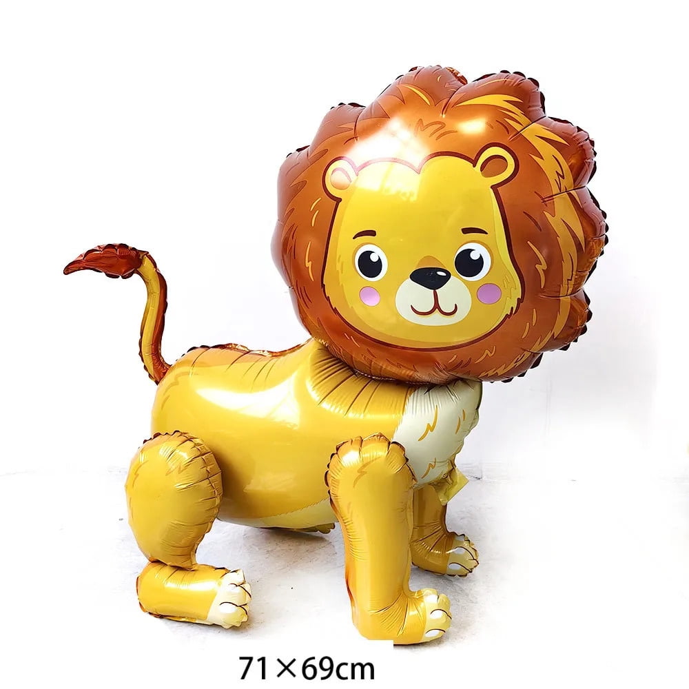 6PCS (18-24in) Safari Animal Foil Ballons, Jungle Safari Thème