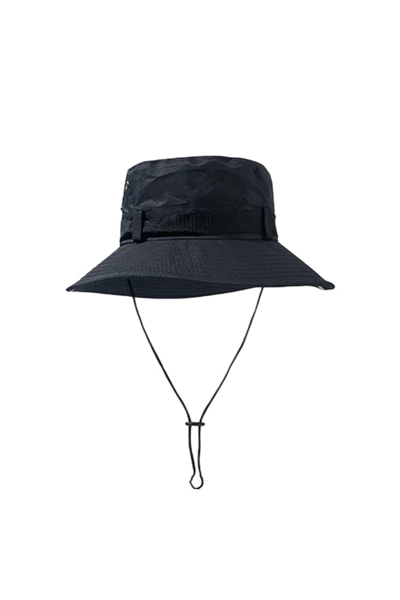 Safari Boonie Hat Unisex Wide Brim Bucket Cap Waterproof Hiking Fishing Hats Foldable Outdoor Camping Apparel Packable Sun Protection Sunhat Tactical Hunting Breathable Gear Casual Flat Hats