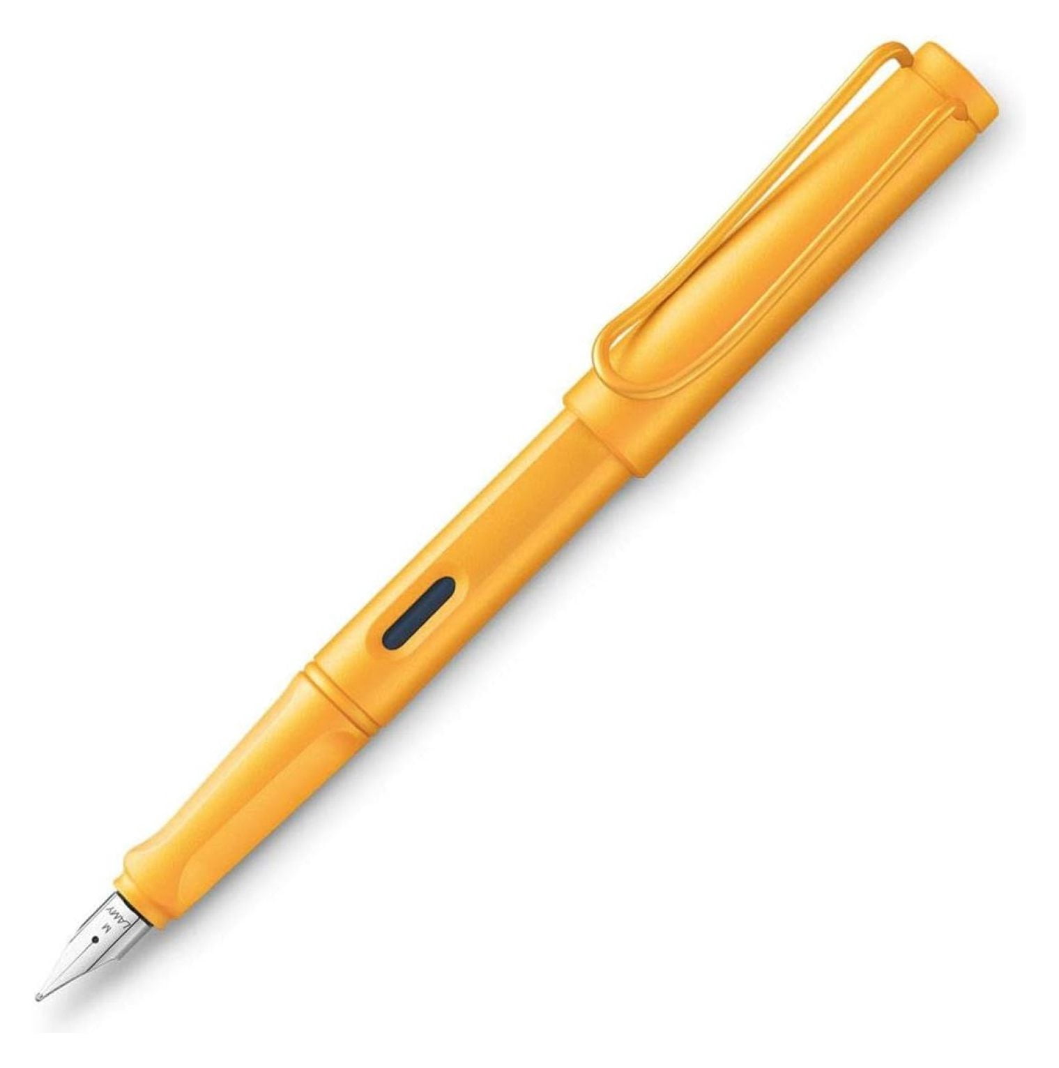 Schneider 406 Fountain Pen - Extra Fine (EF) Nib, Yellow Brown Barrel, With Converter & Cartridge