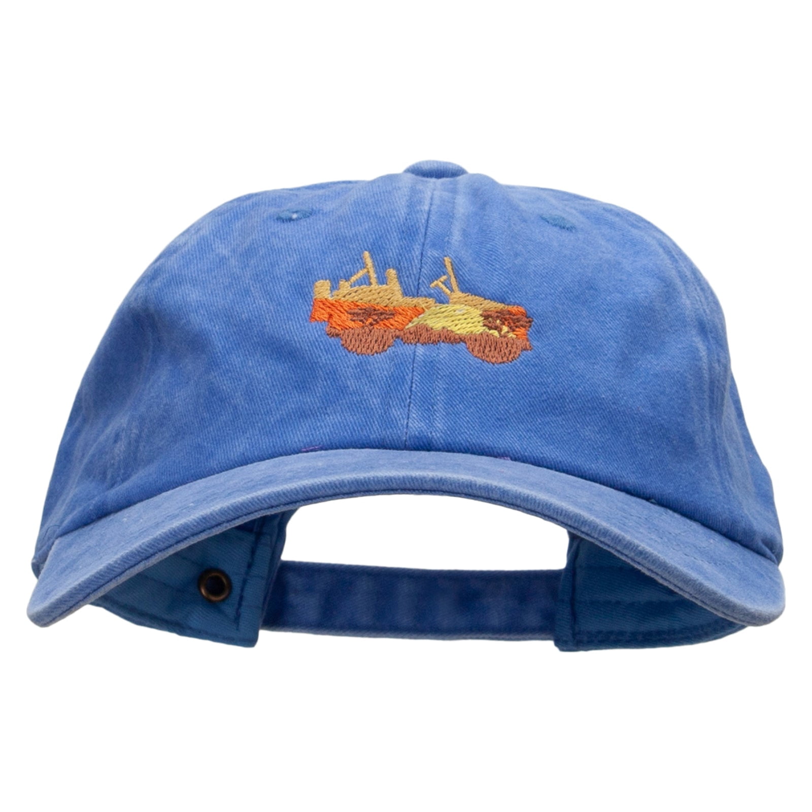 Pigment Dyed Washed Cotton Cap - Navy Low Profile Adjustable Hat One Size Fits Most