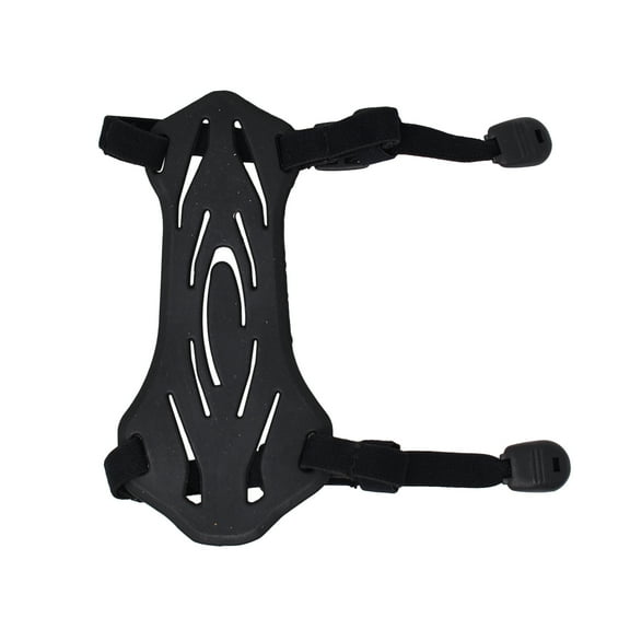 Safari Choice 2-Strap Soft Rubber ForeArmguard for Bow Shooting, Black