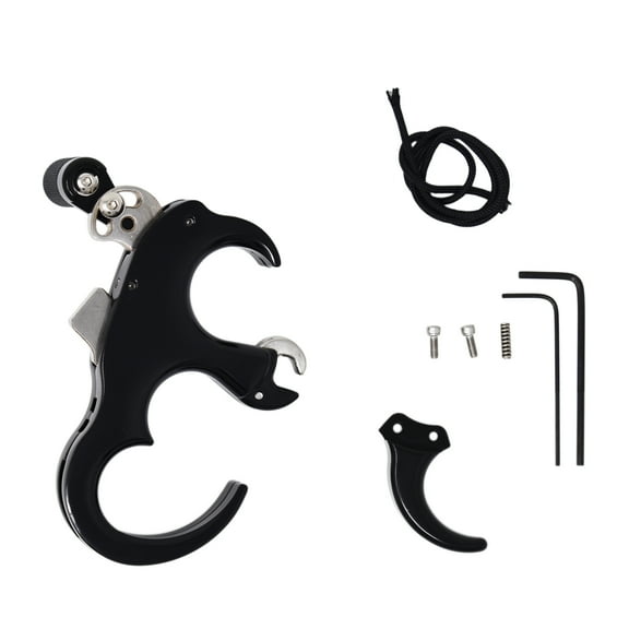 Safari Choice Archery Aluminum Automatic 3-4 Finger Bow Release, Black