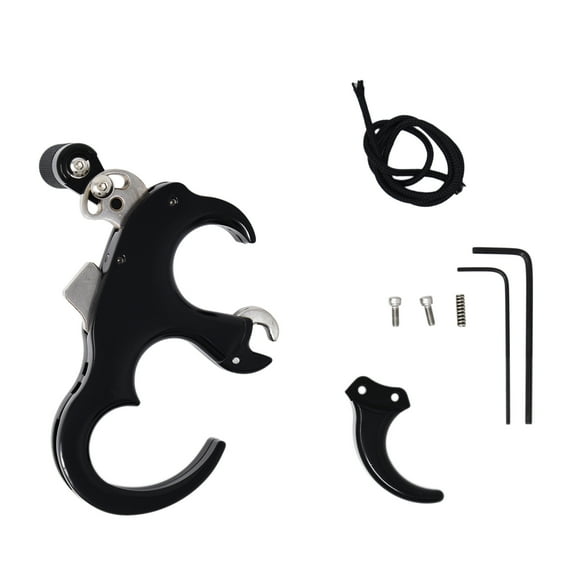 Safari Choice Archery Aluminum Automatic 3-4 Finger Bow Release, Black
