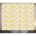 thumbnail image 1 of Ambesonne Savannah Curtains 2 Panel Set, Happy Animals Pastel Tones, 108" x 96", Multicolor, 1 of 3