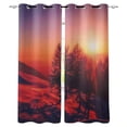 thumbnail image 1 of Safari Curtains Single Tree at Dreamy African Sunset with Dark Dramatic Clouds on The Sky Art Photo Living Roo, 1 of 4
