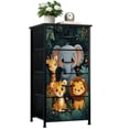 thumbnail image 1 of Safari Dresser for Bedroom with 4 Storage Drawers Cute Jungle Animals Elephant Giraffe Tiger Lion Tropical Foliage Dressers Chest of Drawers Steel Framed Fabric Closet Organizers for Entryway, 1 of 8
