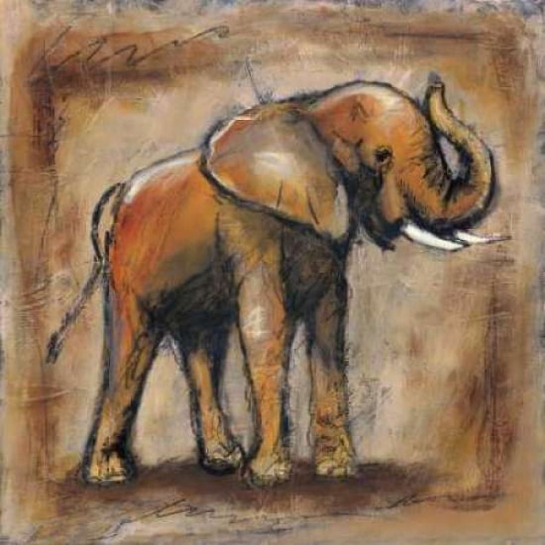 Safari Elephant Canvas Art - Tara Gamel (24 x 24)