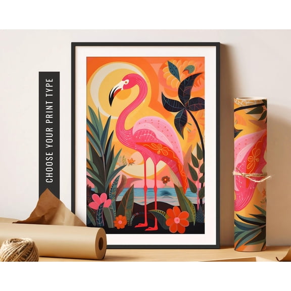 Safari Flamingo Jungle Nursery Wall Decor
