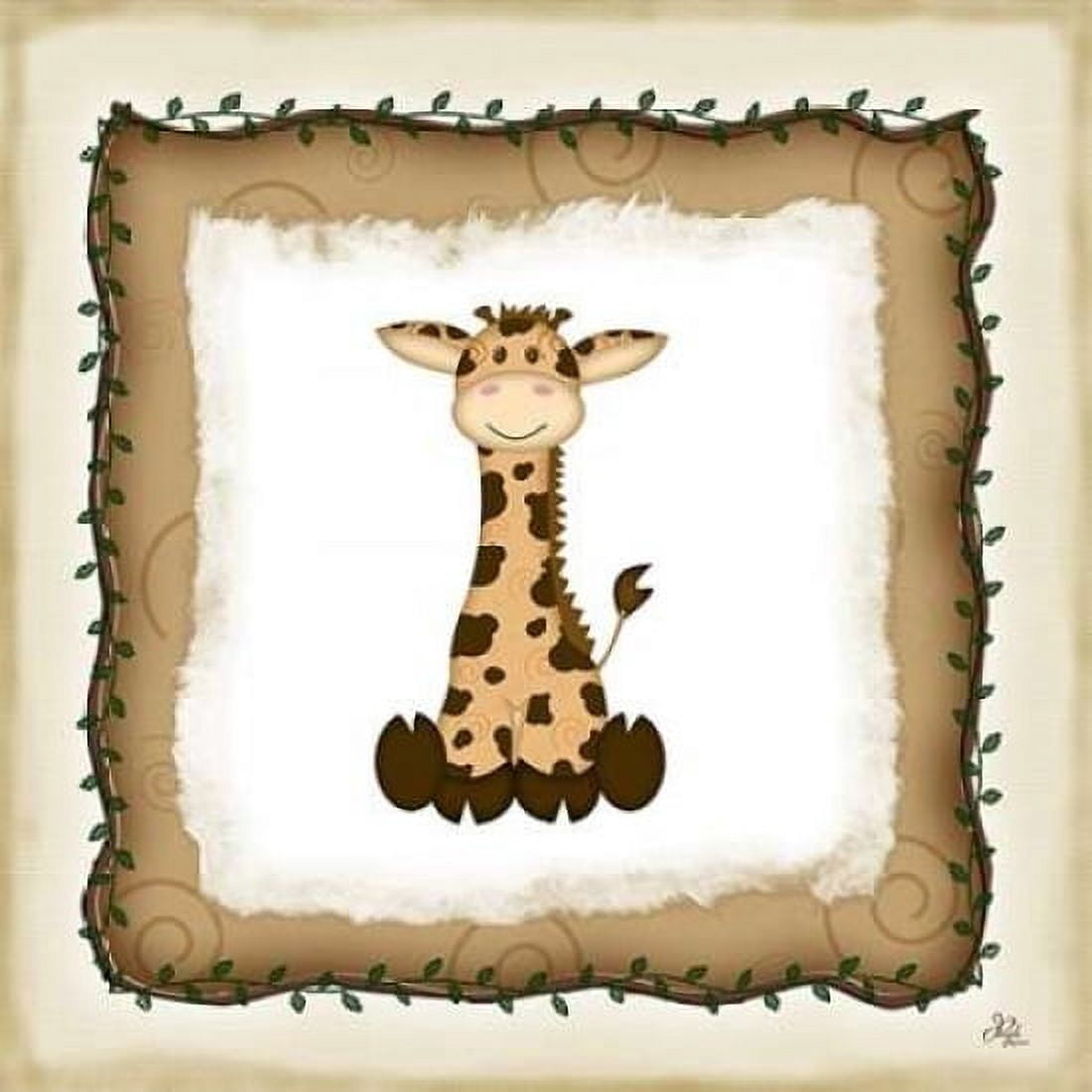 Safari Giraffe Canvas Art - Jennifer Pugh (24 x 24)
