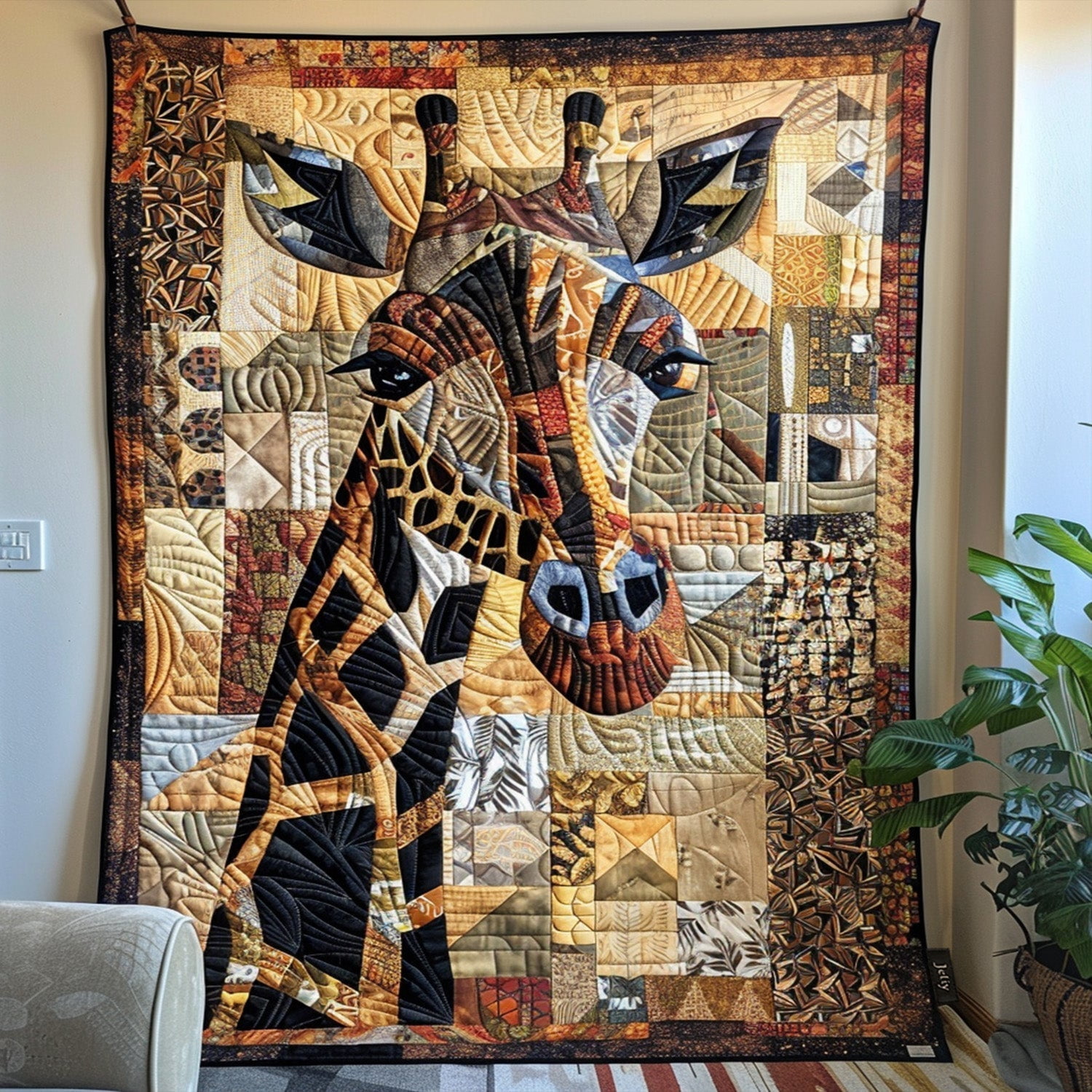 Safari Giraffe Quilted Blanket - Walmart.com