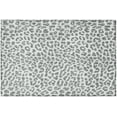 thumbnail image 1 of Safari Grey and Ivory Leopard Animal Print 1'8" x 2'6" Non-Skid Accent Rug, 1 of 9