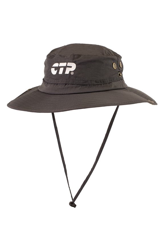 Safari Hat (Gray) White Logo 100% Nylon