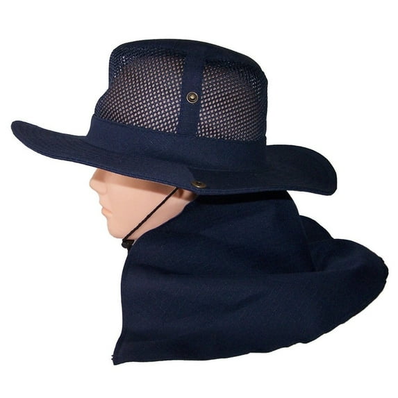 Safari Hiking Army Boonie Bush Military Neck Cover Hats Uni-Sex Black Color -- FREE USA Shipping-- (SafHat10W)