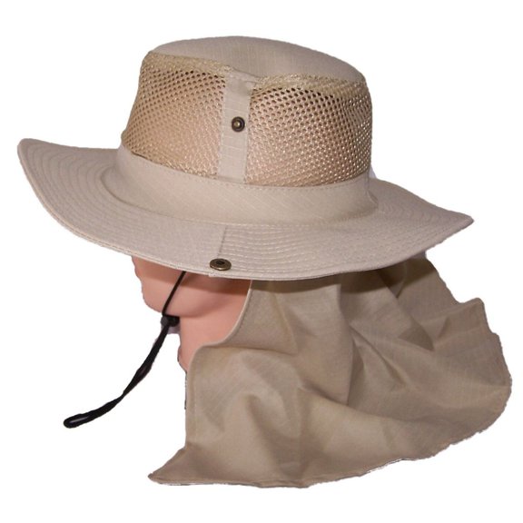 Safari Hiking Army Boonie Bush Military Neck Cover Hats Uni-Sex -- FREE USA Shipping-- (SafHat10W)
