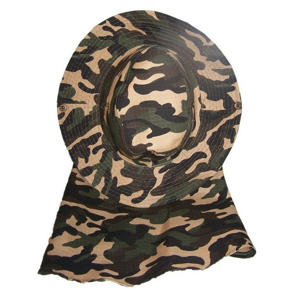 Safari Hiking Boonie Bush Military Neck Cover Hats (SafHat9W ^* )