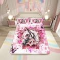 thumbnail image 1 of Safari Horse Queen Size Sheet Sets for Kids Boys Girls Farm Animal Bed Sheets Set,Bohemian Mandala Sheets Pink Ombre Bedding,Chic Butterfly Fitted Sheet, 1 of 6
