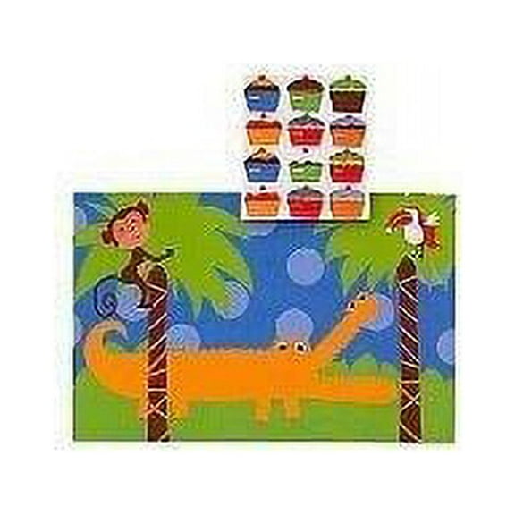 Safari Jungle Animal Birthday Party Game "Pin the Cupcake"