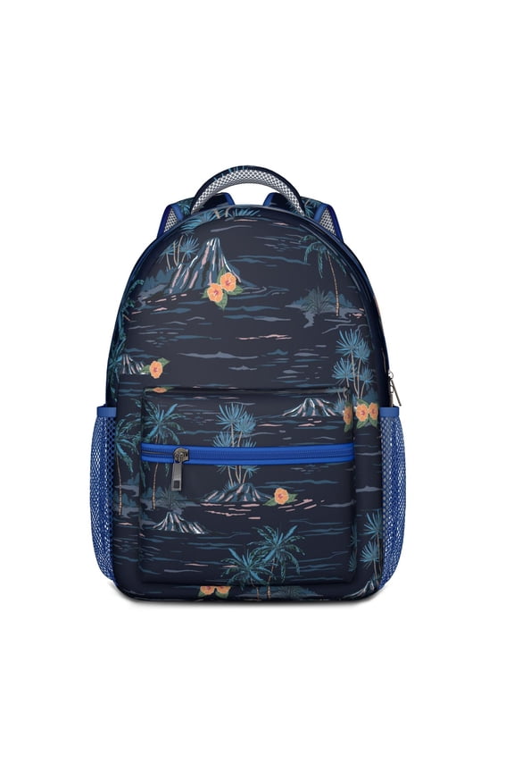 Safari Jungle Island Waterproof Bookbag - Nautical Coastal Backpack for Commuters with Breathable Mesh & Ergonomic Support