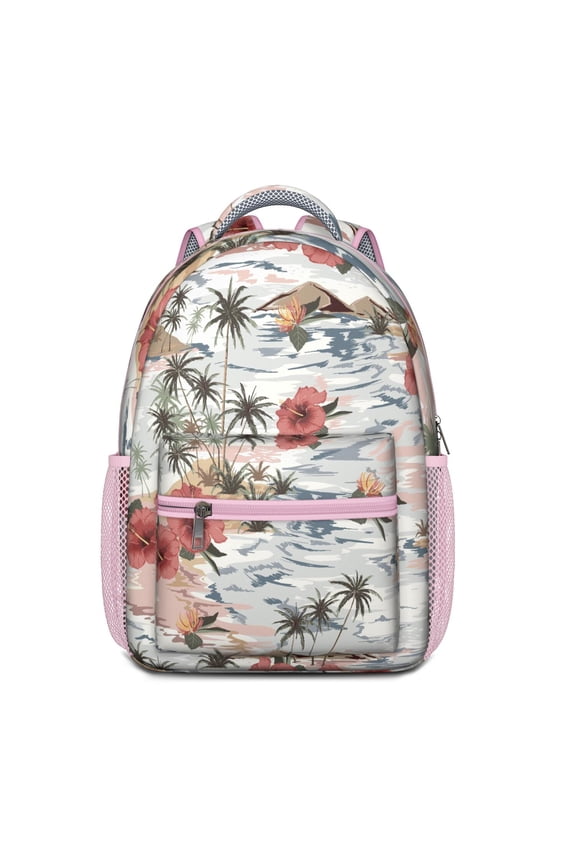 Safari Jungle Island Waterproof Bookbag - Nautical Coastal Backpack for Commuters with Breathable Mesh & Ergonomic Support