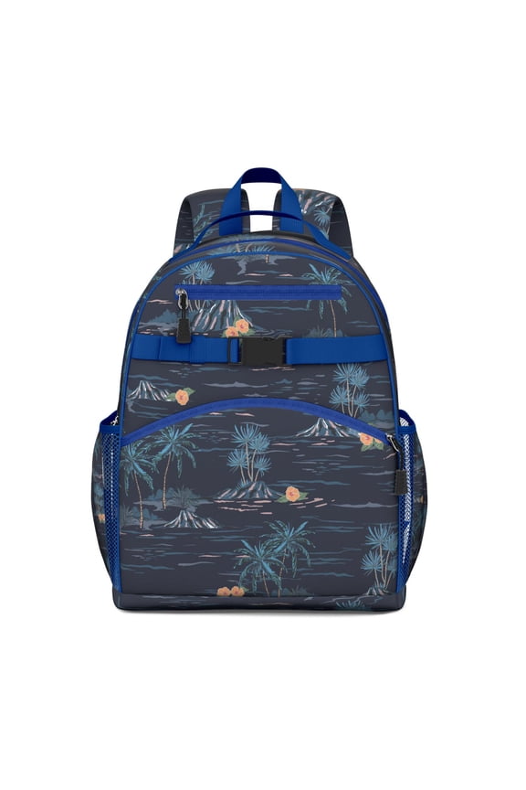 Safari Jungle Island Waterproof School Backpack - Durable Breathable Bag with Multiple Pockets & Adjustable Straps