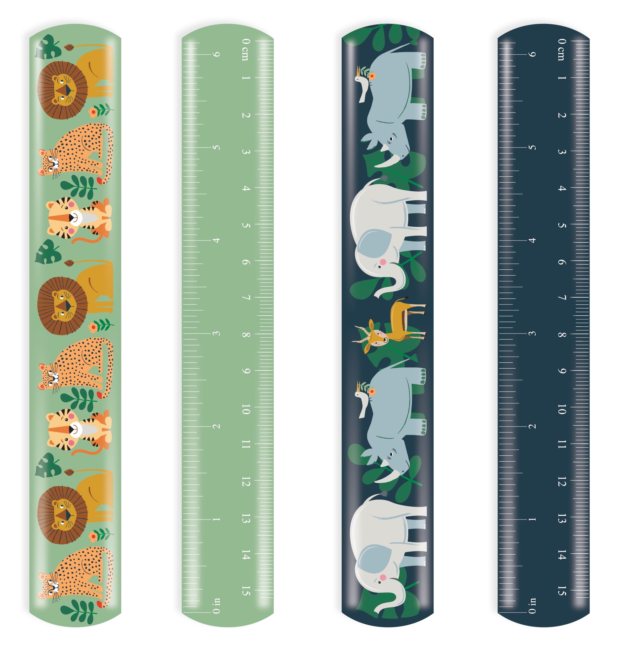 Multicolor Safari Slap Ruler Bracelet Party Favors, 4 Count, by Way To ...