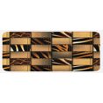 thumbnail image 1 of Safari Kitchen Mat, Jeans Denim Patchwork in Safari Style Wilderness Design Art Print, Plush Decorative Kitchen Mat with Non Slip Backing, 47" X 19", Brown and Black, by Ambesonne, 1 of 1