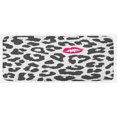 thumbnail image 1 of Safari Kitchen Mat, Leopard Cheetah Animal Print Kiss Shape Lipstick Mark Dotted Trend Art, Plush Decorative Kitchen Mat with Non Slip Backing, 47" X 19", Charcoal Grey Pink, by Ambesonne, 1 of 1