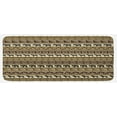 thumbnail image 1 of Safari Kitchen Mat, Style Geometrical Pattern with Wild Animals in Horizontal Line Art, Plush Decorative Kitchen Mat with Non Slip Backing, 47" X 19", Black and Brown, by Ambesonne, 1 of 1