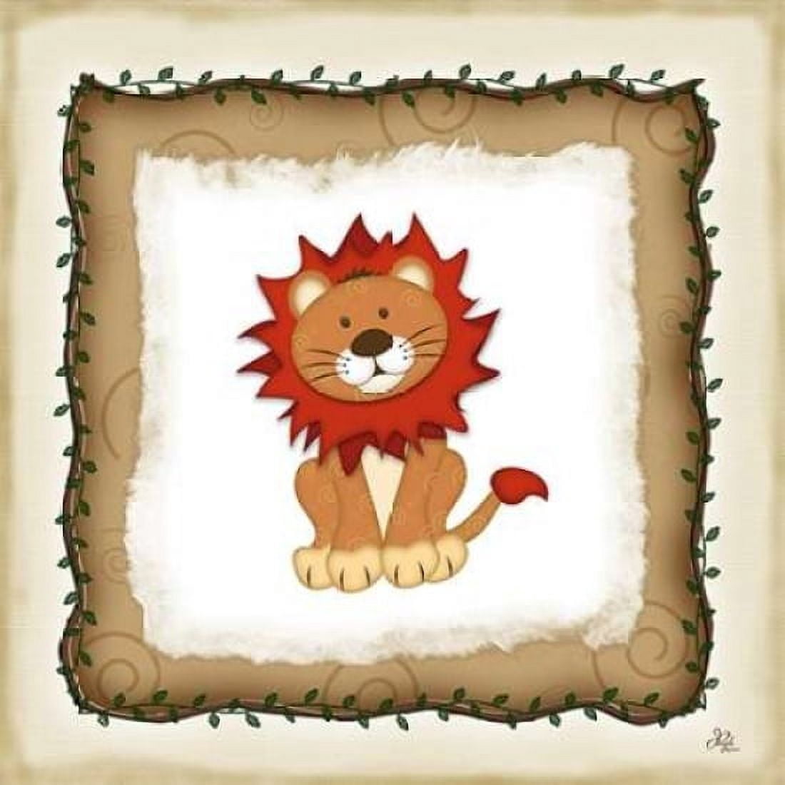 Safari Lion Canvas Art - Jennifer Pugh (24 x 24)