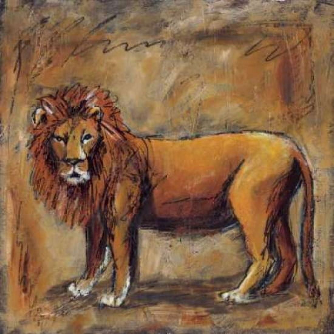 Safari Lion Canvas Art - Tara Gamel (24 x 24)