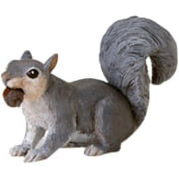 Lifelike Gray Squirrel Figurine Educational PVC Toy