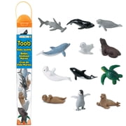 Safari Ltd. Baby Sea Life TOOB - Figurines Harp Seal, Beluga, Penguin, Dolphin, Orca, Shark, Manatee, Turtle, Walrus, Sea Lion, Otter - Educational Toy Figures For Boys, Girls & Kids Ages 3+