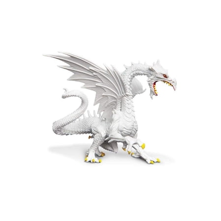 Safari Ltd. Glow-in-the-Dark Snow Dragon Figurine - Detailed 6" Model Figure - Fantasy Toy for Boys, Girls & Kids Ages 4+