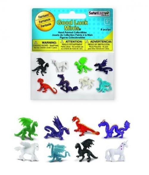 Hand Painted Fantasy Mini Figurine Set, 8 Pieces