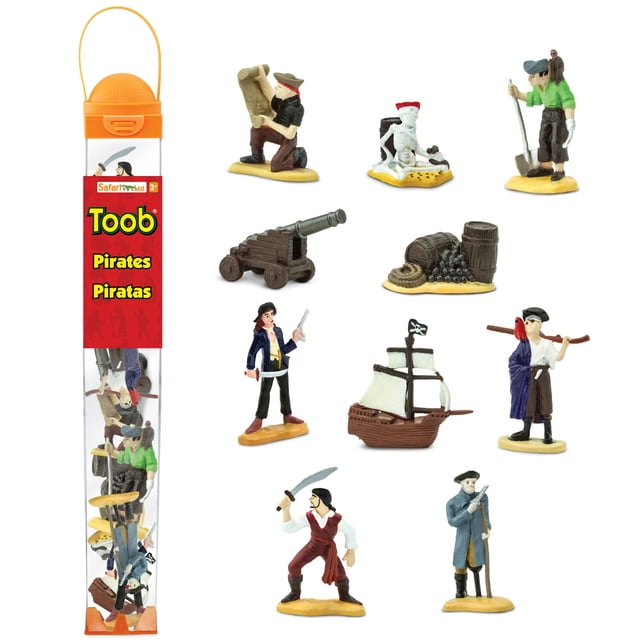 Toobs Work Safari Ltd Toob Pirates Action Figure Set, Multicolor 10 pc Plastic Toy ...