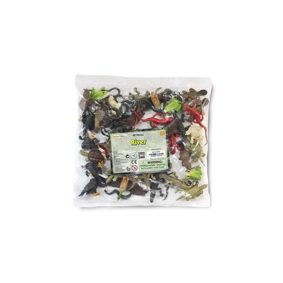 Safari Ltd. River Animals Bulk Bag - 48 Piece Educational Set for Kids Ages 3+