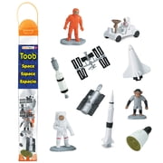شركة سفاري المحدودة Space Exploration TOOB - 10 تماثيل صغيرة لرواد الفضاء، الشمبانزي الفضائي، الصواريخ، المركبات الفضائية، المركبة الجوالة، المكوك، التلسكوب الفضائي، القمر الصناعي - ألعاب تعليمية للبنين والبنات والأطفال بعمر 3+