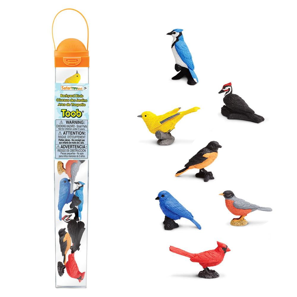 Safari Ltd Assorted Plastic Backyard Birds Toy Set, 7 Pieces