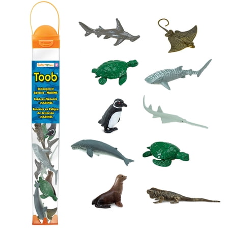 Safari Ltd. Endangered Marine Species TOOB - 10 Figurines of Marine Animals - Toys for Boys, Girls & Kids Ages 3+