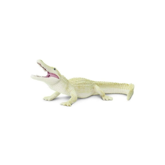 Safari Ltd. White Alligator Figurine - Realistic 6" Wildlife Figure - Educational Toy for Boys, Girls, and Kids Ages 3+