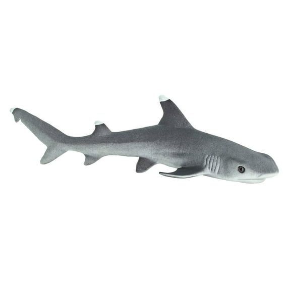 Safari Ltd. Whitetip Reef Shark Figurine - Lifelike 4.75" Model Figure - Educational Toy for Boys, Girls, and Kids Ages 3+