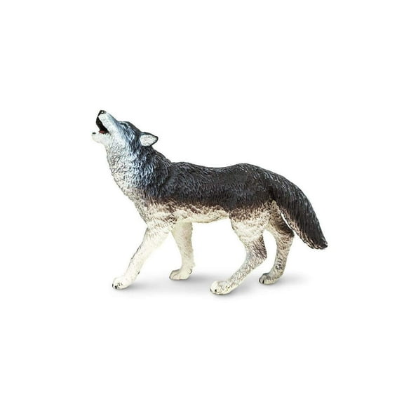 Safari Ltd. Gray Wolf Figurine - Realistic 3.75" Wildlife Figure - Educational Toy for Boys, Girls, and Kids Ages 1+