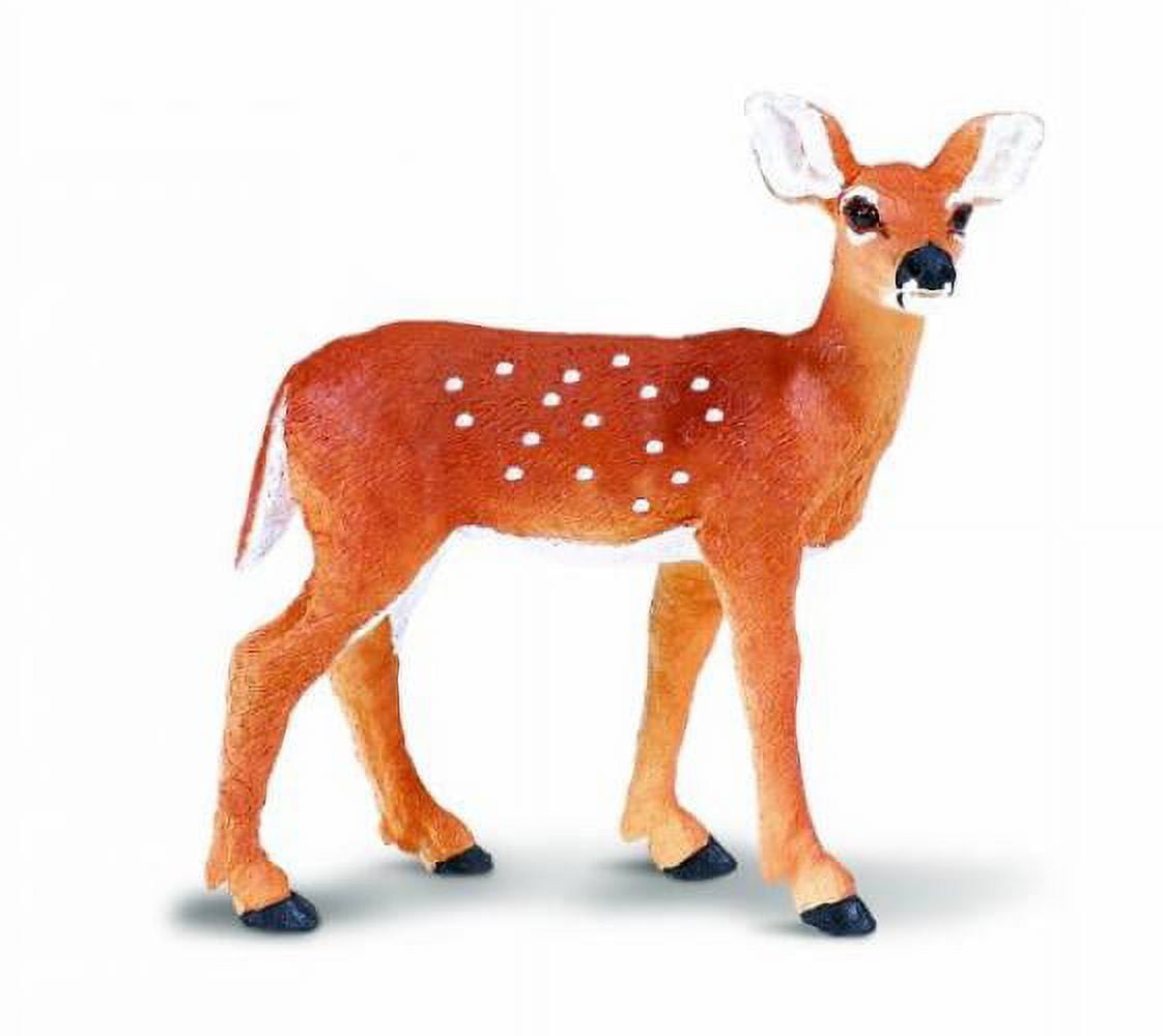 Hand-Painted Brown and White Whitetail Fawn Figurine