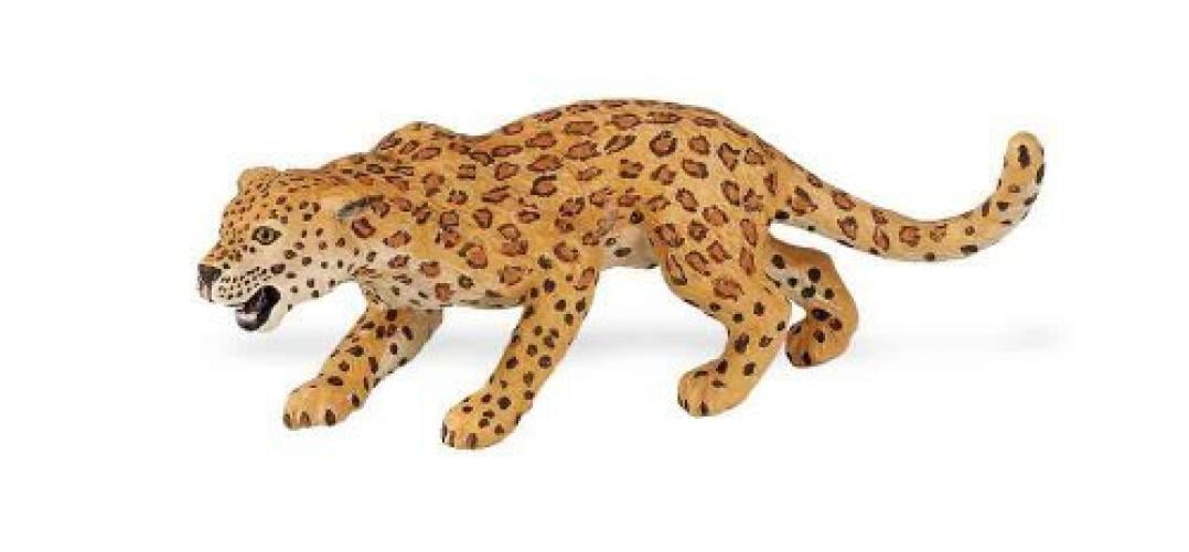 Hand-Painted Realistic Leopard Toy Figurine, 5 Inches