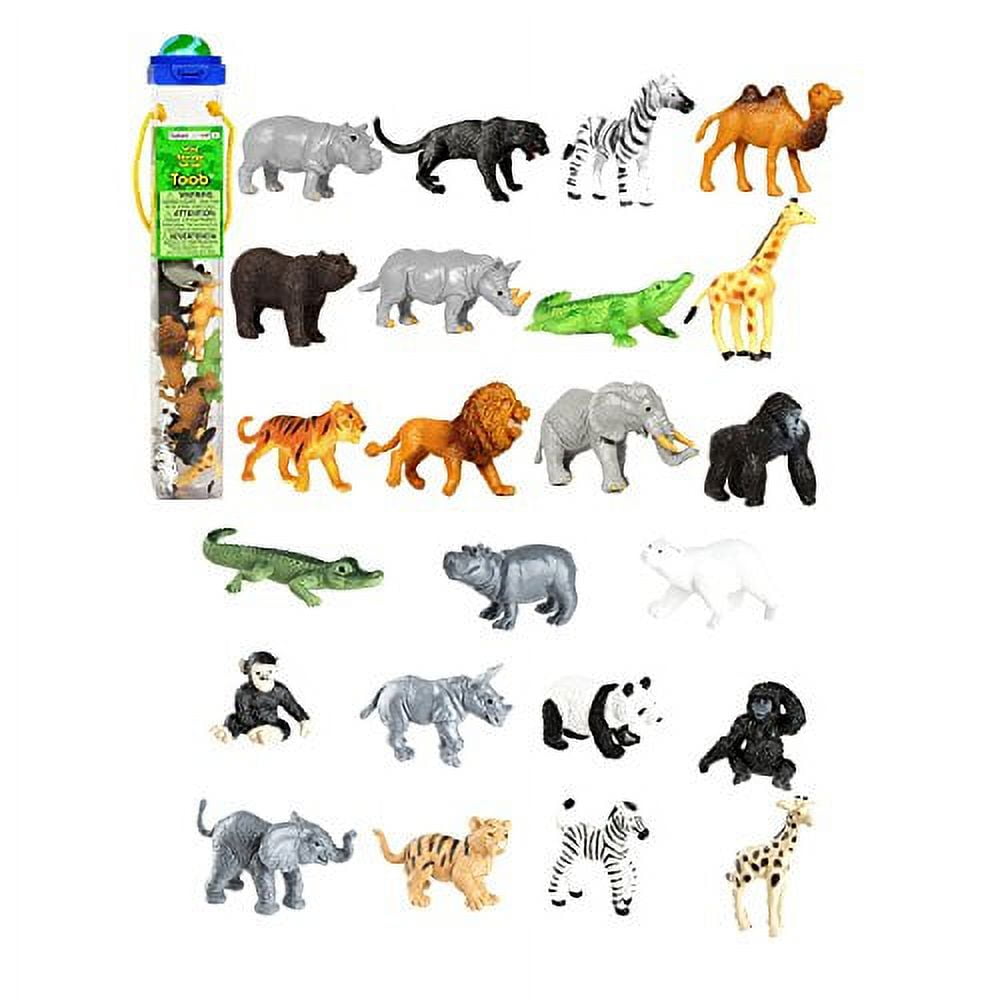 Safari Ltd Wild TOOB with Safari Ltd Zoo Babies Toy Figurine TOOB