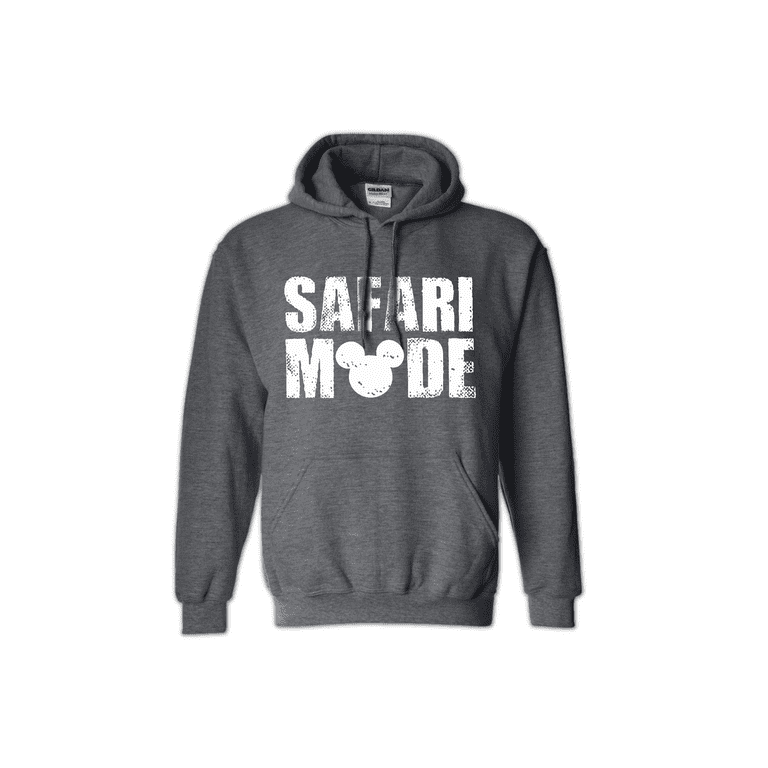 Safari Mode Hoodie, Disney Safari Hoodie, Dark Grey Heather Hoodie
