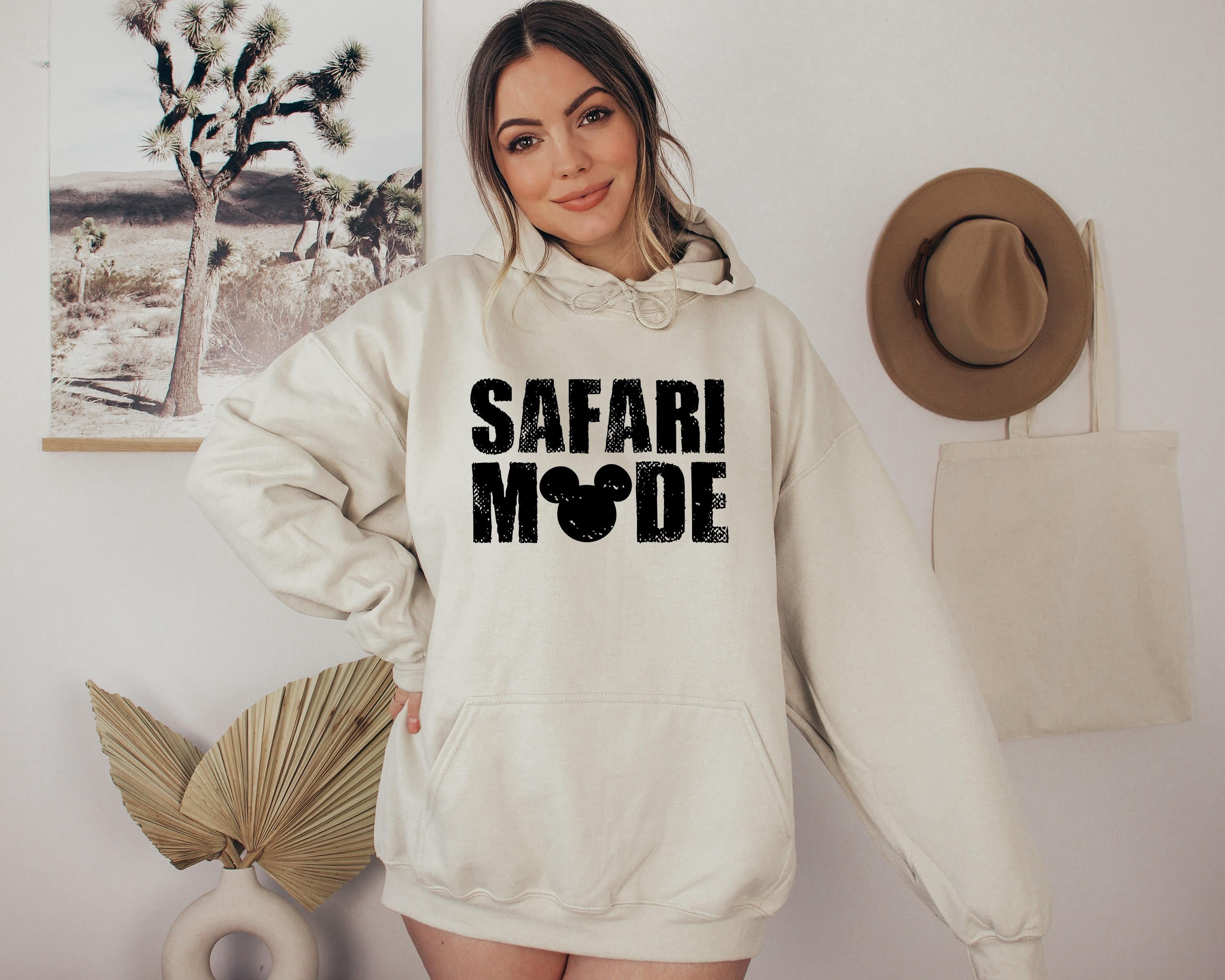Safari Naima Crepe Drawstring Hoodie - Brown / Black Print