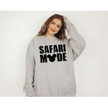 Safari Mode Sweatshirt, Disney Safari Sweatshirt, Sport Grey Sweatshirt, Unisex Crewneck Sweatshirt, Animal Kingdom